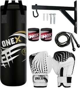 Boxing Punch Bag Target Punching Training Bag Kickboxing Heavy Duty set Wall Bracket Punching Gloves Kickboxing MMA Grappling Muay Thai Karate BJJ, Arts 2ft Kids Boxing Gift Adult Home Gym Fitness