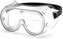 G & F Products Protective Safety Goggles, Clear Lens & Anti Fog, Adjustable Head Belt Lightweight & Durable, 6 Pack