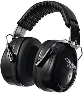 SAFEYEAR Noise Cancelling Ear Defenders Adult, Black SNR 32dB Ear Protectors Ear Muff for Men & Women, NNR 26dB Pro Over Hearing Protection Earmuff for Shooting, Sleeping, Industrial, Site Work etc