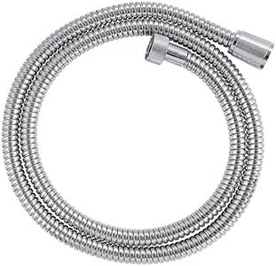 GROHE VitalioFlex Metal Long-Life - Shower Hose 1.25 m, (Tensile Strength 75 kg, Pressure Resistance Up to 16 Bar, Heat Resistance 75°C, Universal Connection G 1/2" x 1/2"), Chrome, 22106000