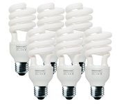 LOWENERGIE 20W (=110W) Energy Saving Spiral CFL 6500K Day White SAD colour Light Bulb E27 Edison Screw Cap, stick, 10 Years, 10,000 hours compact fluorescent (6)