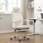 Okeysen Mesh Ergonomic Office Chair with Footrest,Height Adjustable Home Office Desk Chair with Wheels 360 Swivel, Computer Executive Desk Chair with Headrest and Backrest 90-135 Adjustable Task Chair