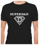 Tstars Shirts for Dad Funny Shirts for Men Birthday Gifts for Dad Fathers Day Super Dad Large Black