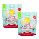 Fabulosa All in One Ultimate Powerful Cleaning Rinse Aid Dishwasher Tablets with Built in Salt Action, Cleaner and Freshener, 108 Tablets, 2 Pack, Lemon Sherbet