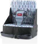 Nuby Easy Go Safety Lightweight High Chair Booster Seat, Great for Travel, Gray