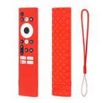 CALDIPREE Silicon Case Pouch Compatible with Sansui Croma Haier Blaupunkt Smart TV Remote Cover (RED)