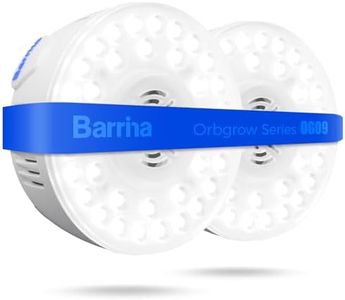 Barrina Orbgrow OG09 Puck LED Grow Light, 5000K 18W(2 x 9W, 270 Watt Equiv), Plant Lights for Indoor Plants Full Spectrum, Magnetic & Linkable, Small Grow lamp, Perfect for Plant Shelf, 2 Packs