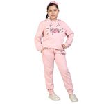 Label my Kids Girls/Boys Cotton loopknit Full Sleeve Printed Hoodie Sweatshirt | Joggers | Tracksuit Combo Clothing Set for Winter Wear