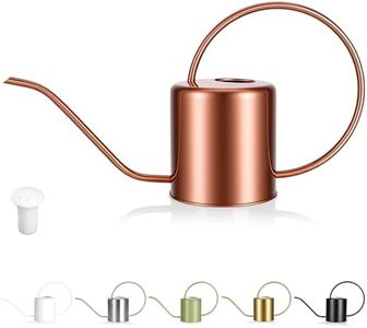 Plant Watering Can, 50 oz / 1500 ml Stainless Steel Metal - Modern Decorative with Long Spout for Indoor Potted Plants, Bonsai, Garden Flowers, Copper
