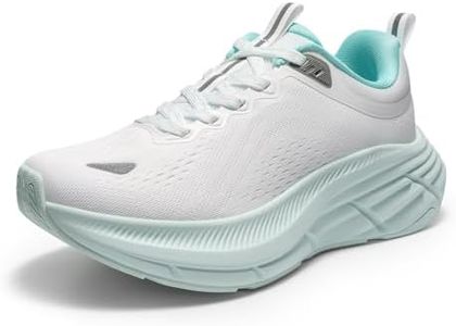 NORTIV 8 Women's Walking Shoes Cushion Comfortable ActiveBreeze Running Tennis Shoes Non-Slip Workout Gym Sports Athletic Breathable Fashion Sneakers,Size 8.5,White/Blue,SNWS248W