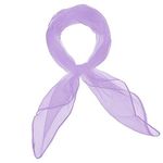 Plain Soft and delicate Chiffon Feel Head and Neck Scarf,Lilac