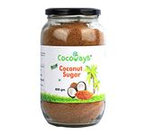 Cocoways Organic Coconut Sugar, ( 1.3 lb / 600 gm ) Glass Jar – Pack of 1