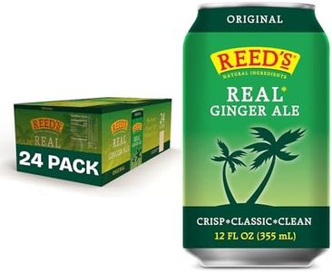 Reed's Real Ginger Ale, Pack of 24 (12 fl. oz. Can each) - Classic and Crisp Ale made with Real Pressed Organic Ginger - All-Natural with No Artificial Colors or Preservatives - Caffeine-Free