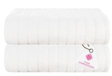 Casa Copenhagen - Egyptian Cotton Ecstatic 2 Pcs Hand Towel (40 X 60 cm) Colour : White