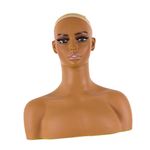 Harilla Female Wig Head Manikin Head with Shoulder Wig Display Mannequin Head Props, Mannequin Display for Display Wigs Hair Accessories Glasses