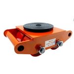 VOLTZ 6 ton (13200lb) Heavy Duty 360 Degree Rotation Machine Dolly Skate Roller Machinery Mover Cargo Trolley (Orange)