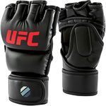 UFC MMA Grappling/Training Martial Arts Gloves Thumb Protection 7 oz SM/Med - Small/Medium, Black