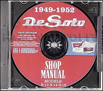 1949-1952 DeSoto De Soto Repair Shop Manual on CD