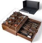 Display Your Knife Collection with The Armory – Premium Pocket Knife Display Case for 20-30 Knives for Dad – Wooden Knife Holder