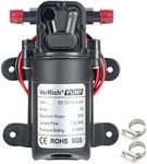 VerRich 12V Water pumps, 36W Diaphragm pump Max 3.5 L/Min 0.77MPA 73 PSI with two Adjustable hose clamps