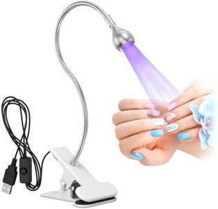 UV Lampe für Gelnägel, AISEELY Drehbar 3W USB LED Gel Nagellampe mit Sicherungsclip, 3,5V - 5V Mini UV Lampe Nägel für Gel-Nagellack, UV-Aushärtung, Nageltrockner für Anfänger, Heimwerker (Silber)