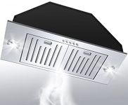EALLMALL Range Hood Insert 30 Inch, 800 CFM Range Hood Insert, Ultra-quiet Insert Range Hood,3-speed Vent Hood Insert, Ducted/Ductless Hood Range Insert, Stainless Steel Built In Range Hood, EL11-30
