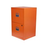 Bisley Metal Filing Cabinet 2 Drawer A4 - Color: Orange