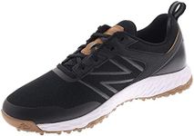 New Balance Men's Fresh Foam Contend Golf Shoe, Black/Gum, 10.5 US X-Wide