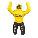 DALLX Kids Grappling Dummy for Fitness Training Practice Wrestling Judo Karate MMA Punching Dummy for Kids Jiu-Jitsu - UNFILLED (Yellow, 40")