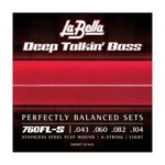 La Bella 760FL-S Stainless Steel Flat Wound Light Short Scale Bass Guitar String