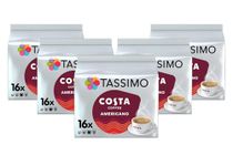 Tassimo Costa Americano Coffee Pods x16 (Pack of 5, Total 80 Drinks)