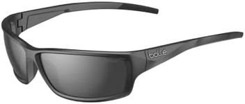 bollé Cerber Oval Sunglasses, Black Shiny, Medium-Large