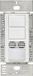 Lutron MS-A202-WH Maestro Dual Tech Dual Circuit Occupancy Sensor Switch, no Neutral Required, 6 Amp Single-Pole, White