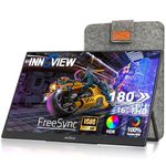 InnoView 16" Portable Monitor 180Hz 100% sRGB 180° Kickstand OD Gameplus Portable Gaming Monitor IPS w/Sleeve Type-C Mini HDMI FHD External Second Screen for Laptop PC Mac PS4/5 Switch Travel Work