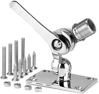 TINGZHIGO Marine VHF Antenna Mounts, Adjustable Base VHF Antenna Mount for Boat, 316 Stainless Steel, Heavy Duty, Include Screws