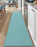 DEXI Kitchen Floor Mats Cushioned Anti Fatigue,17x79,Long Standing Runner Rug Waterproof, Comfort Memory Foam Padded for Front Sink Laundry, Turquoise