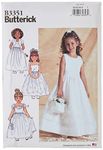 Butterick Patterns B3351 Size 6-7-8 Childrens/Girls Jacket and Dress, Pack of 1, White