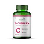 Simply Herbal Vitamin B Complex Capsules with RDA for B12 Supplement for Hair Growth Metabolism & Support Healthy Brain Function (120 Capsules)