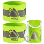 3 IN 1 Safety Reflective Bands Fits Arm, Ankle and Wrist for walking, jogging, hiking, cycling or walking your dog and the perfect item for runners., One Size Fits All/Yellow, Silver