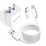 10FT Arlo Charger Cable with 18W QC3.0 Quick Charger Adapter for Arlo Pro2, Pro and Arlo Go, Arlo Q, Arlo Essential Spotlight Indoor Camera Micro USB Charging Cord Replacement