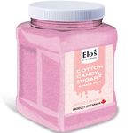 Cotton Candy Floss Sugar (Bubblegum) - 1LB | Product of Canada| Easy Candy Forming| Works With Almost All Machines| Reusable Jars to Lock in Freshness| Flavoured Floss Ideal for Snack, Desserts, Party, Carnivals and More| By Elo's Premium