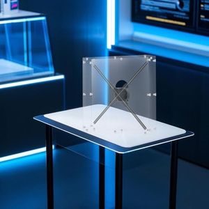 Missyou 3D Hologram Fan,27.5" Hologram Fan with Cover Remote/Bluetooth/WIFI/700 Video Library, Holographic Fan with HD LED Holographic Christmas Tree Picture Fan Spinner Large for Shop/Bar/Halloween