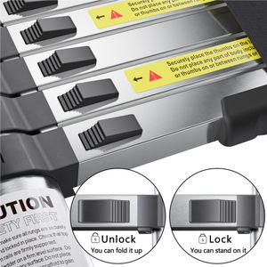 2.6M Telescopic Ladder – Stainless Steel Extension Ladder