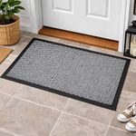 Evideco French Home Goods Indoor Large Door Mat Lisa 48 L x 32 W Inch PP-PVC - Grey