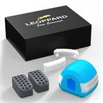 LEOPPARD Jawline Exerciser Jaw Shaper - Define Jawline, Slim & Tone your Face, Chisel Jawline Maker [Set of 3 Pcs] Jawline Exerciser Tool Men and Women [A Complete Set of Blue 40lbs & Black 60lbs]