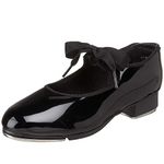 Capezio Women's N625 Jr. Tyette Tap Shoe,Black Patent,4 M US