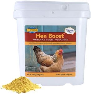 Flock PRO Hen Boost - Digestive Supplement for Hens | Chicken Vitamins and Supplements | Probiotics, Digestive Enzymes, Electrolytes for Adult Poultry-5lb