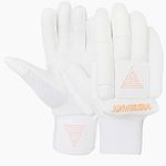 VERSANT PRO DG Cricket Batting Gloves (All White, Men Size, Right Handed)