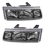 Driver and Passenger Headlights Headlamps Replacement for Saturn 22702945 22702946