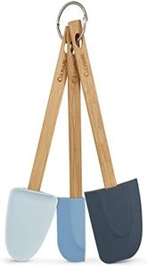 Culinare Naturals C70018 3 Piece Spatula Set, Sustainable Bamboo/Silicone, (L)280 mm x (W)65 mm, Kitchen Utensils/Tools, Heat Resistant Silicone, Includes 3 x Cooking Spatulas, Not Dishwasher Safe